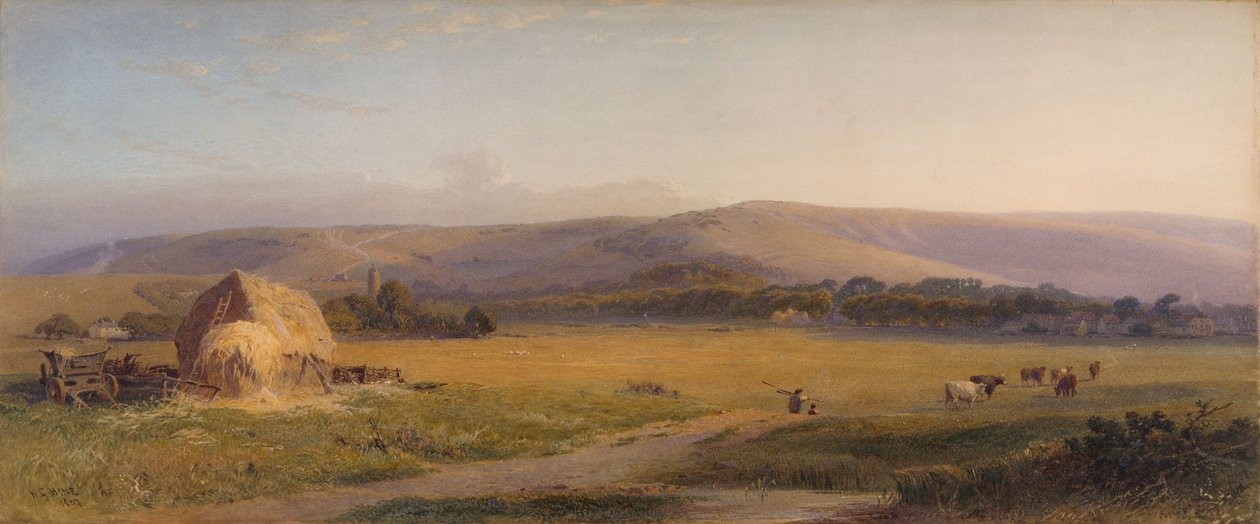 South Downs Pastures, 1867 av Henry George Hine