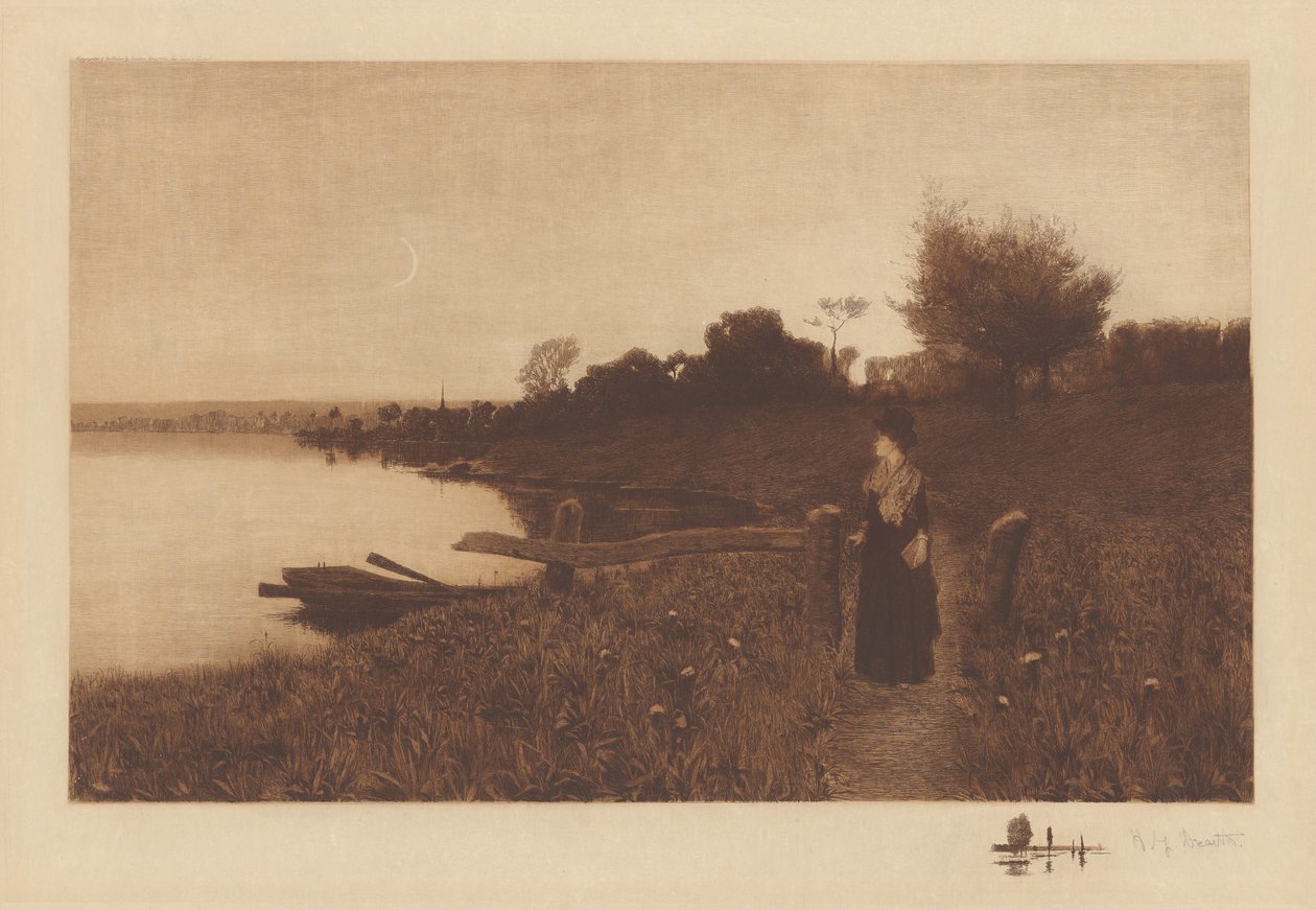 Uten tittel (Moonlight Stroll) av Henry Golden Dearth