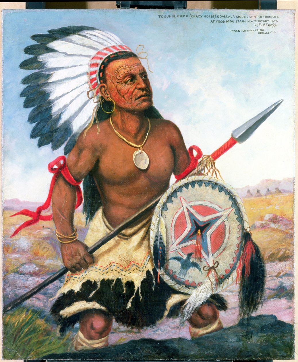 Portrett av Crazy Horse, 1876 av Henry H. Cross