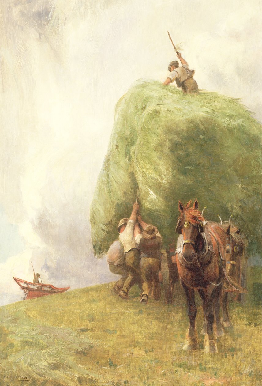Roping the Wagon, 1897 av Henry H. Sands