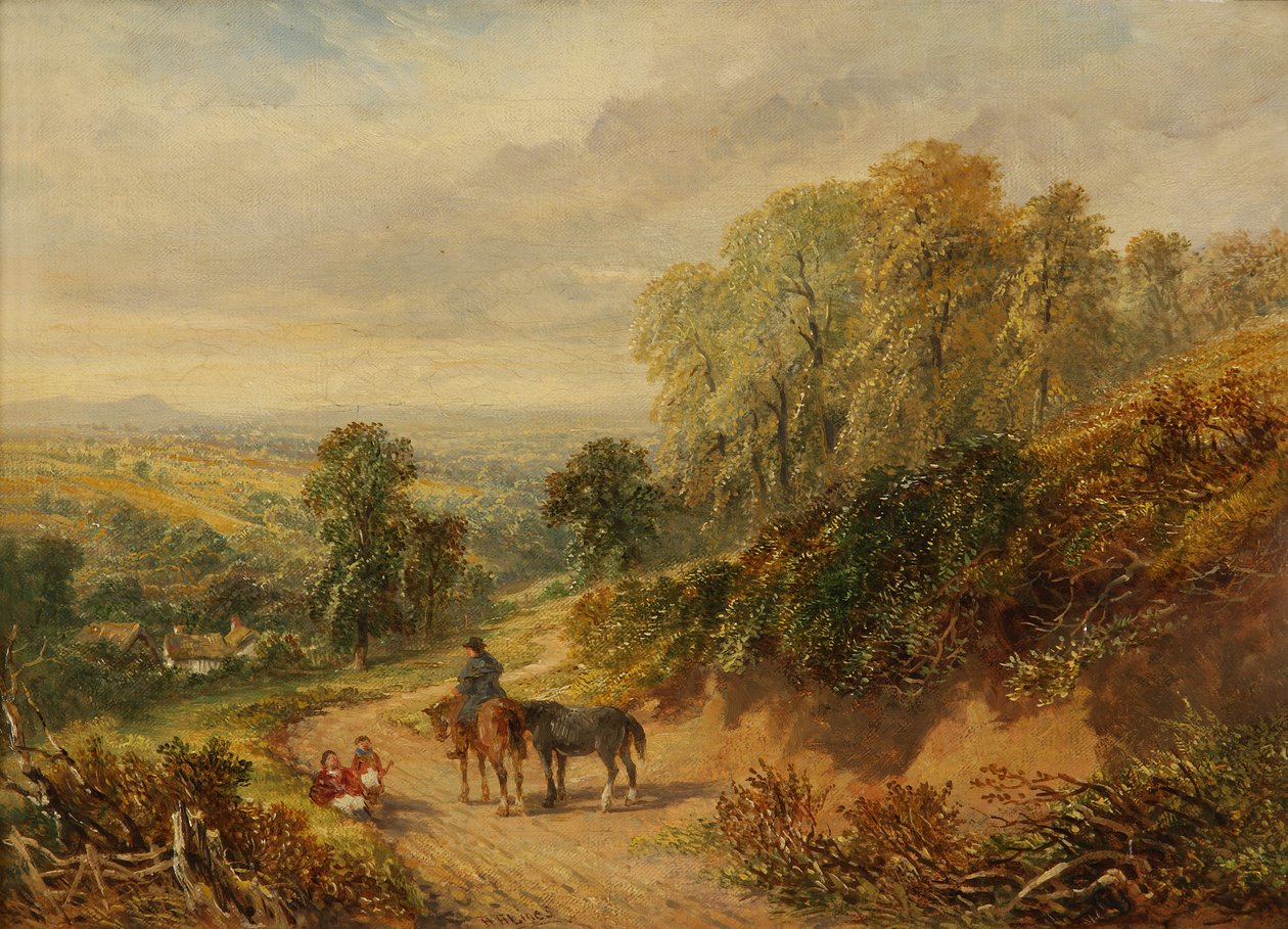 On the Heath ved Old Storridge, Worcestershire av Henry Harris Lines
