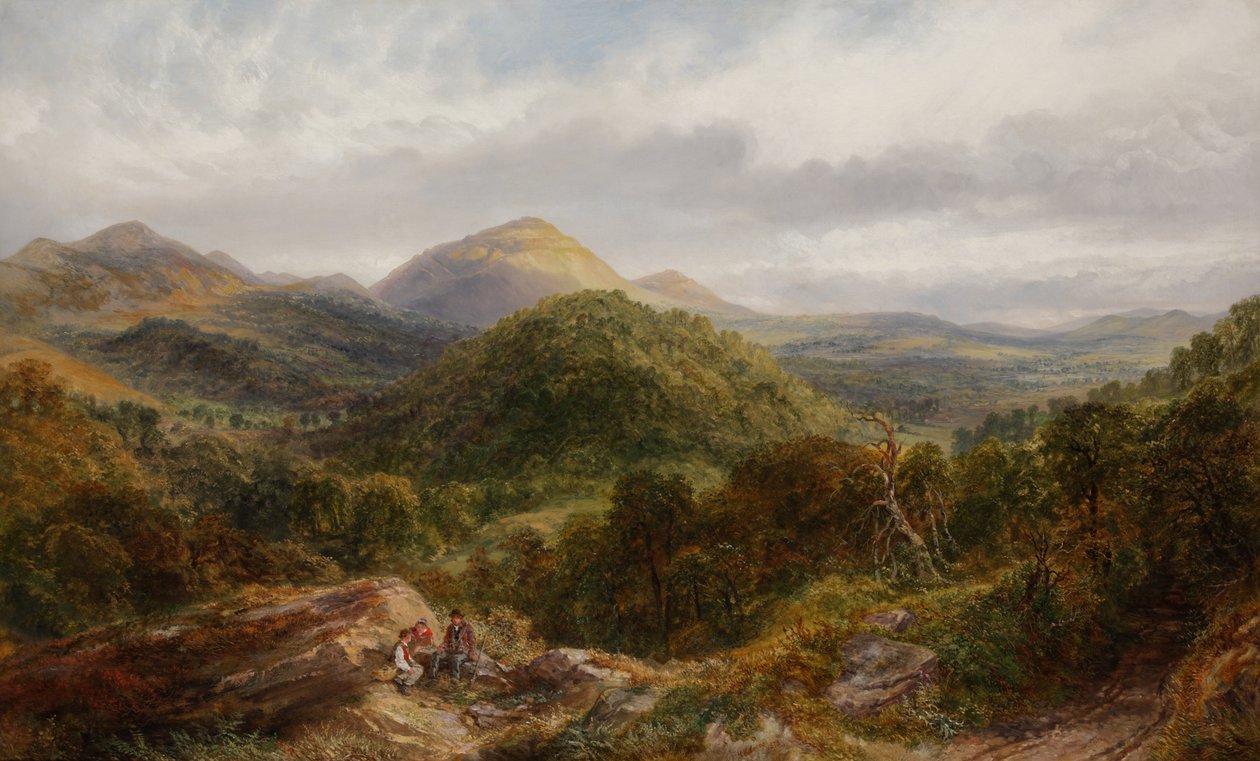 Den britiske leiren og Herefordshire Beacon, 1872 av Henry Harris Lines