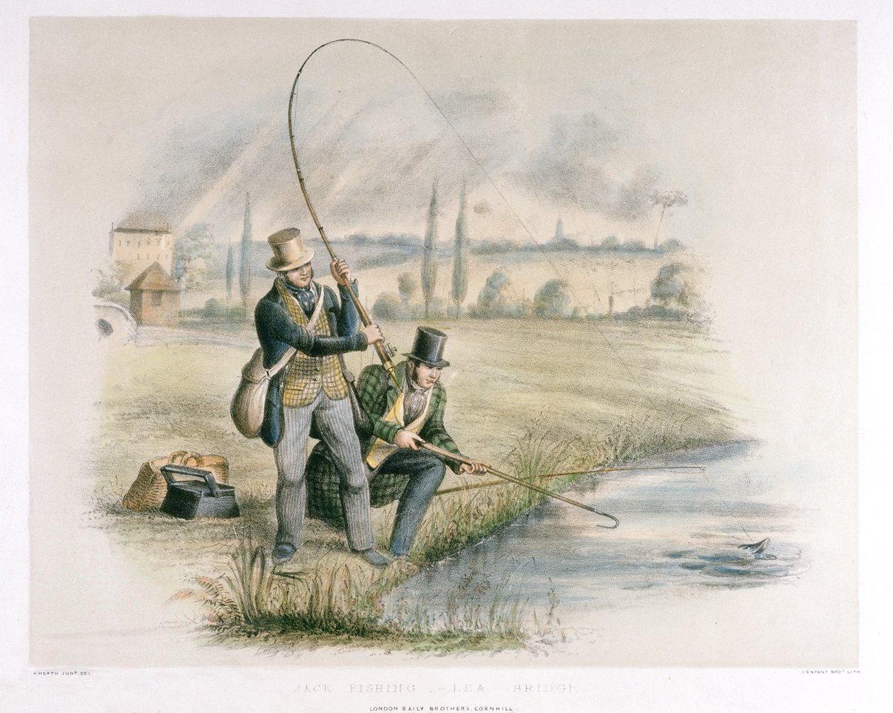 Jack Fishing, Lea Bridge, fra et sett med seks bilder av 