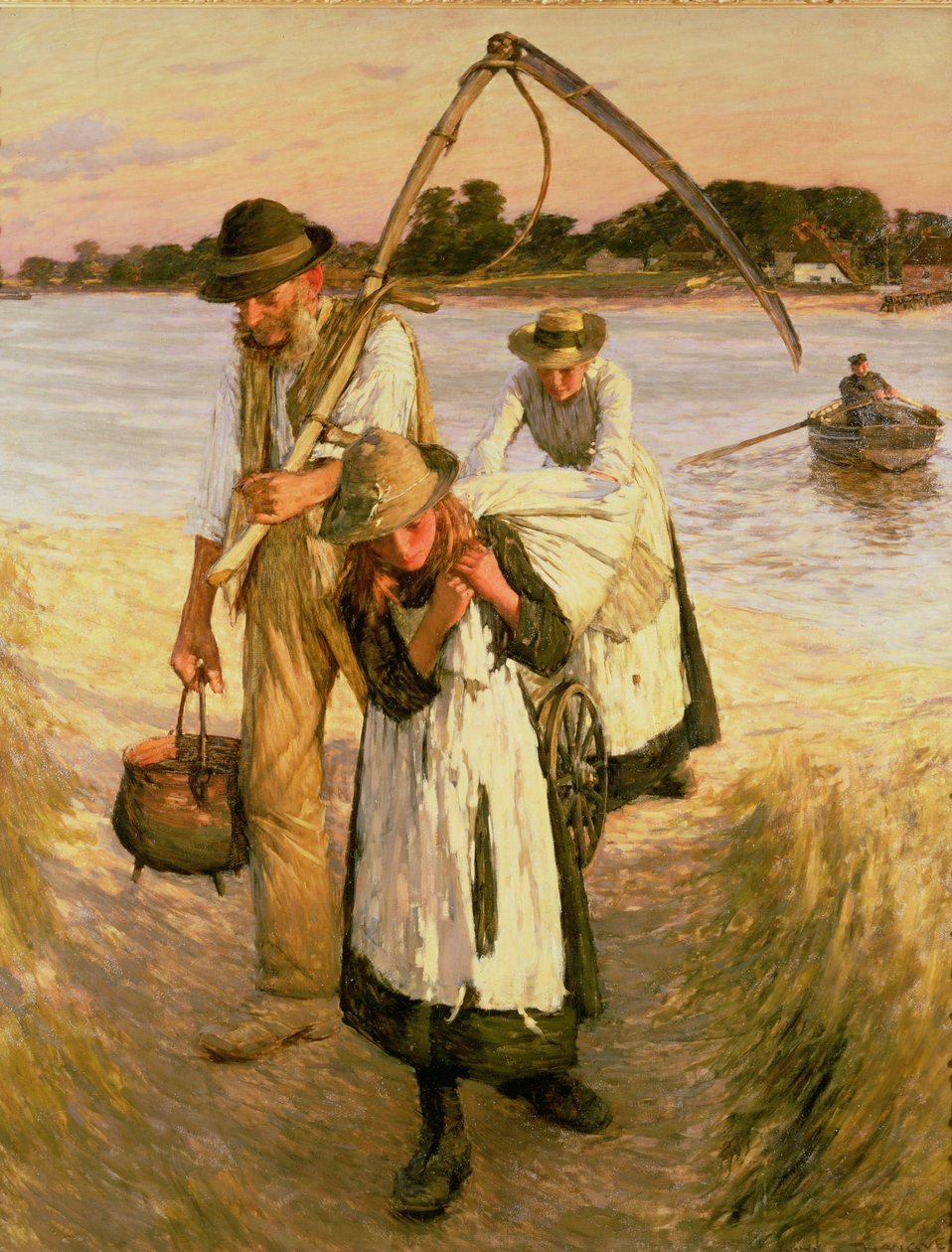Bondemigrantarbeidere (familie) av Henry Herbert La Thangue