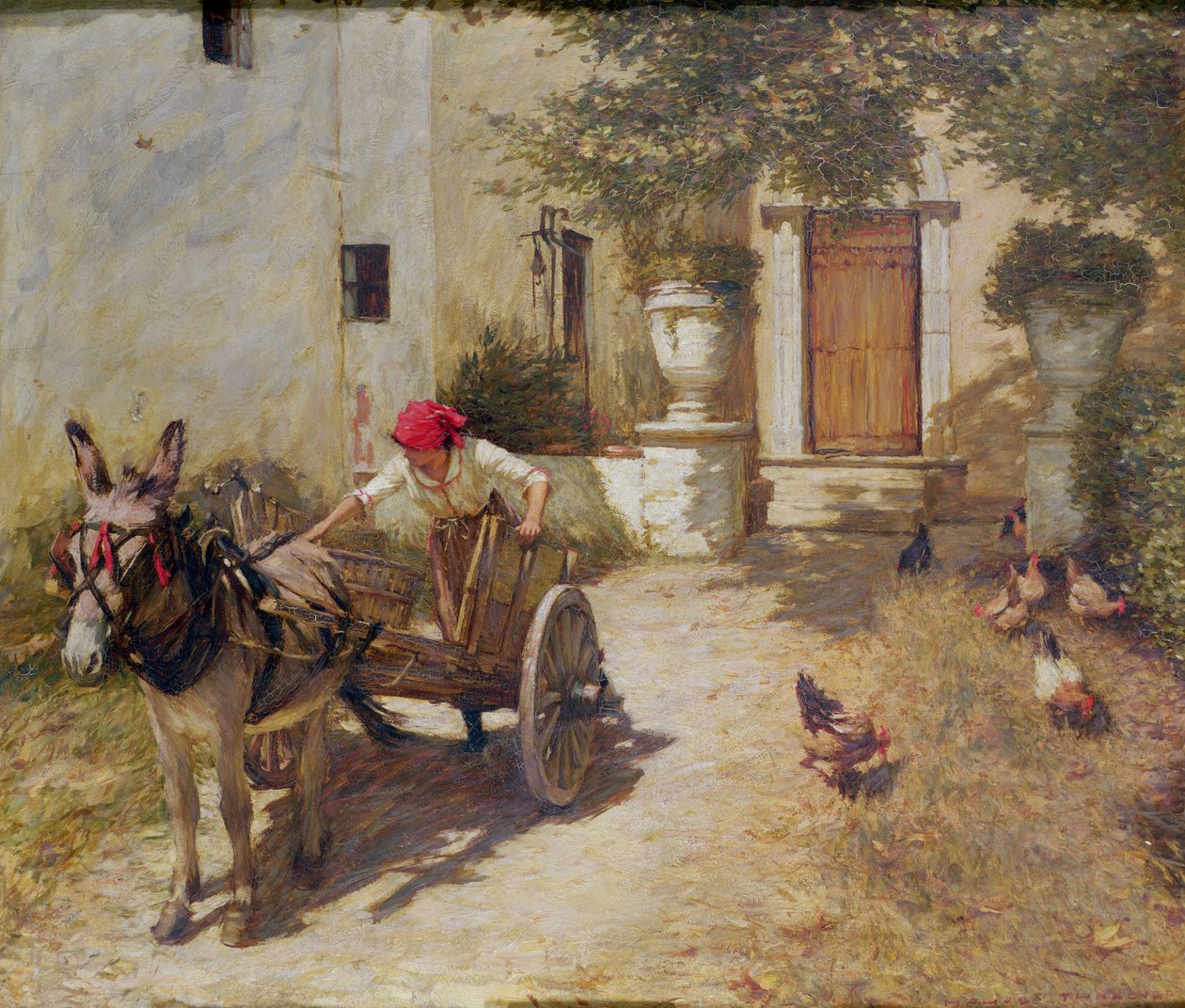 Gårdsplass, 1905 av Henry Herbert La Thangue