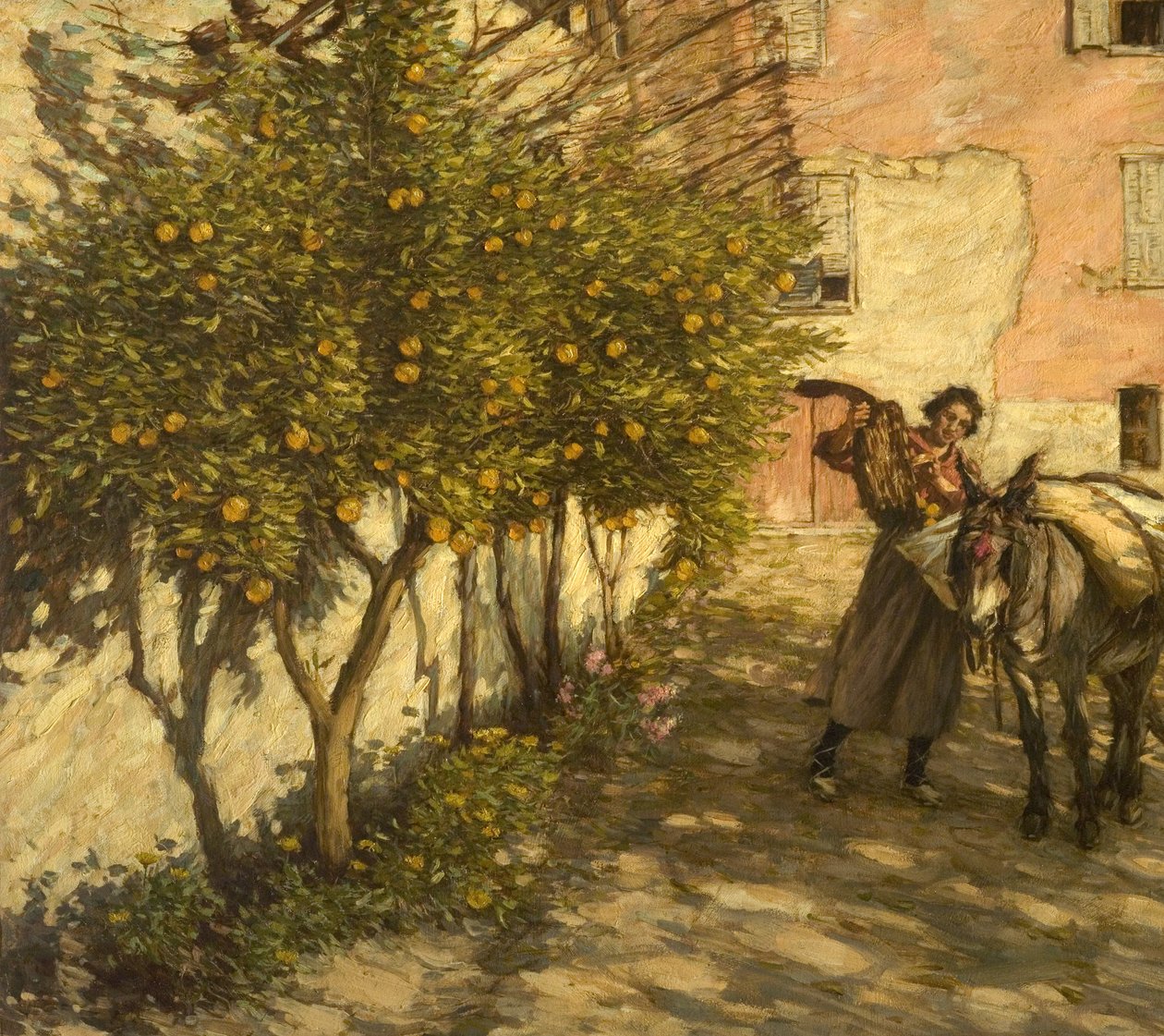 Å samle appelsiner, 1929 av Henry Herbert La Thangue