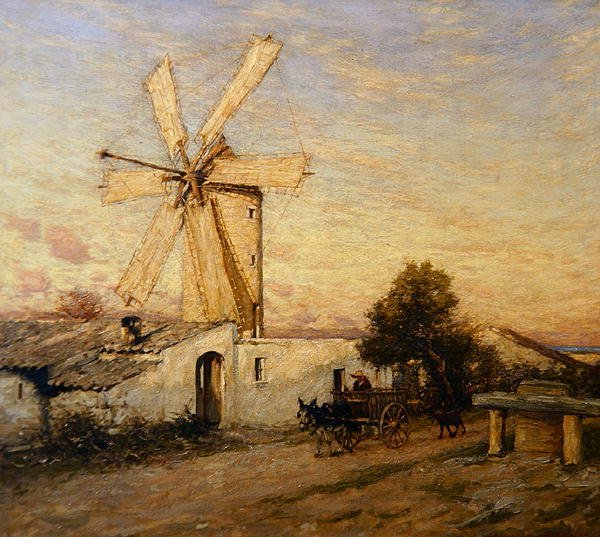 Måneoppgang i Spania, Buger, Mallorca av Henry Herbert La Thangue