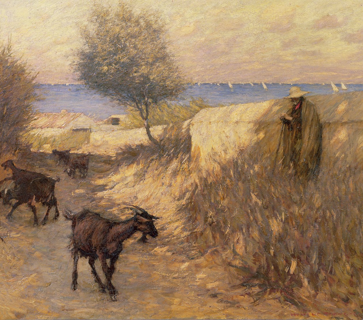 Provencal Lane, Martigues av Henry Herbert La Thangue