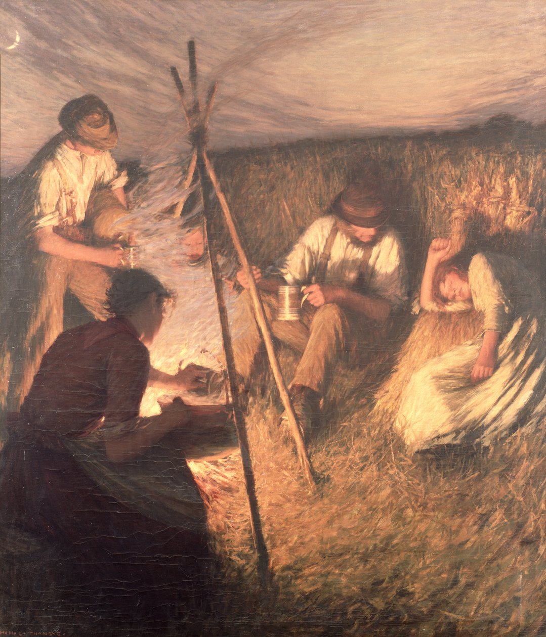 Høstmesterens kveldsmat, 1898 av Henry Herbert La Thangue