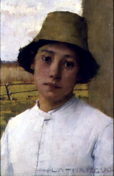 The Young Farmhand, ca. 1885 (olje på panel) av Henry Herbert La Thangue
