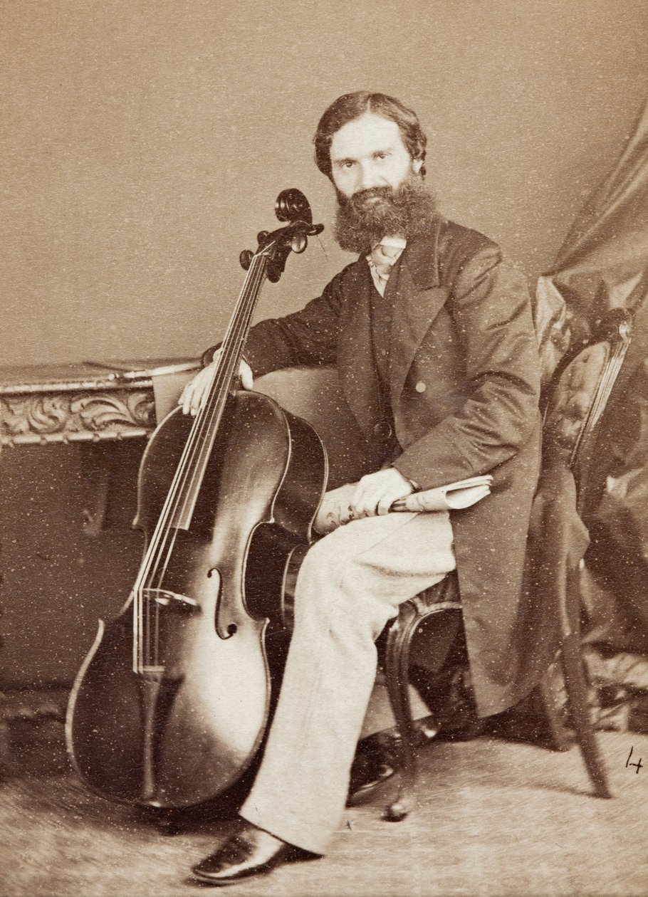 Portrett av Alfredo Piatti av Henry Hering