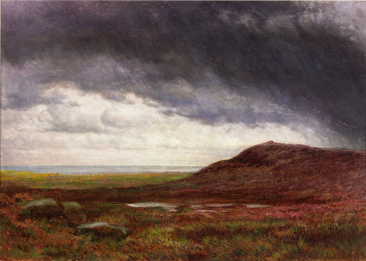 Moorland (akvarell og gouache) av Henry Hetherington Emmerson