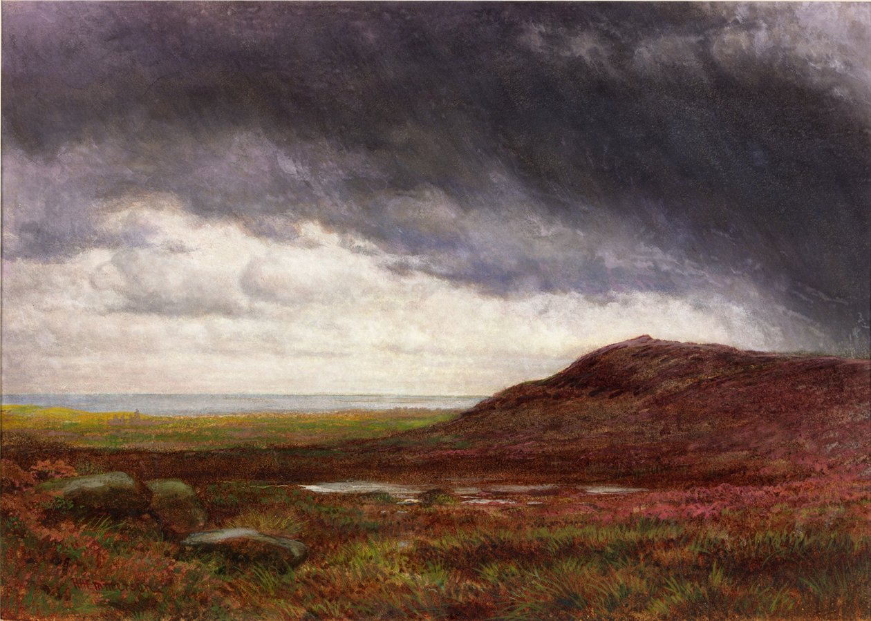 Moorland (kroppsfarge og akvarell på papir) av Henry Hetherington Emmerson