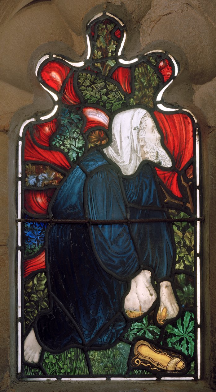 Alnwick, St Michael & St Paul, James Powell & Sons, Henry Holiday, Moses & The Burning Bush, 1878 av Henry Holiday
