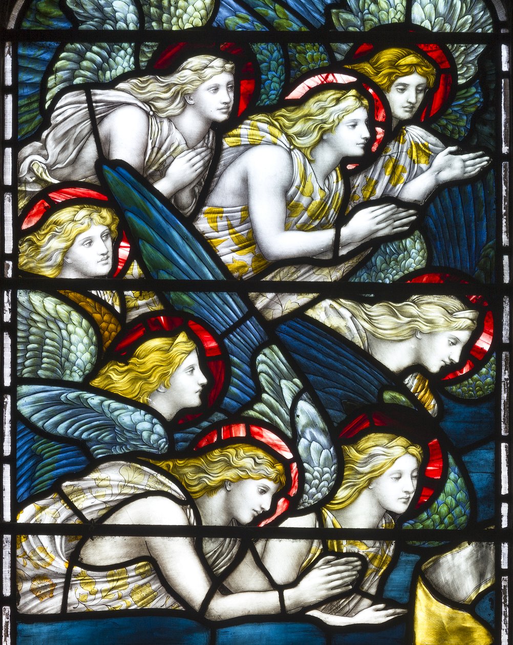Angels, Adoration of The Lamb, 1884 (farget glass) av Henry Holiday