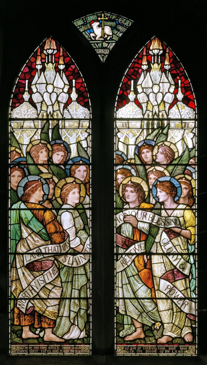 Bakewell, All Saints, Holiday Workshop, Henry Holiday, The Lamb Of God, 1893 av Henry Holiday