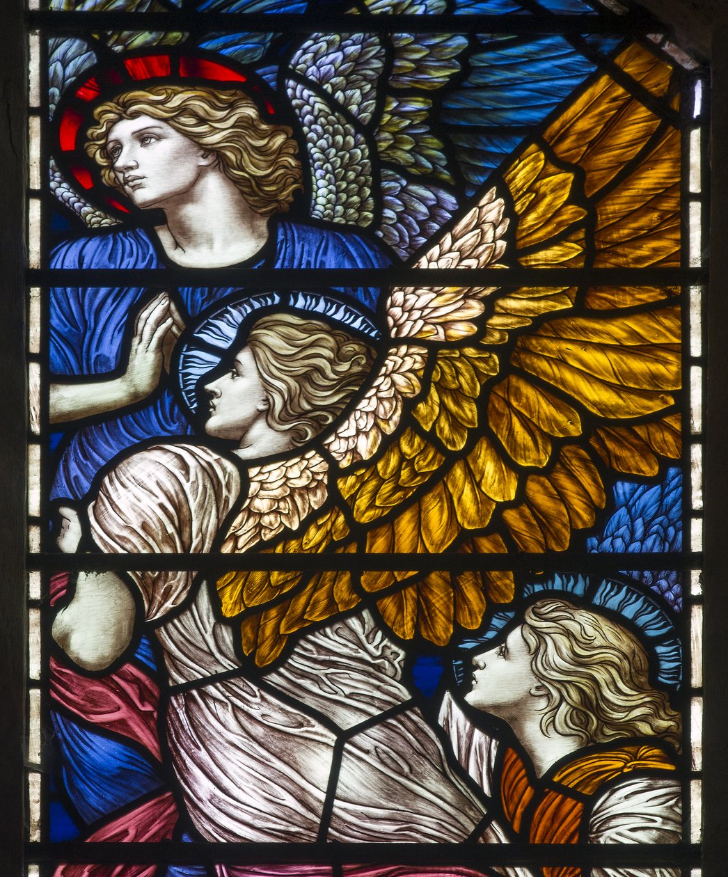Buckland, St Mary, James Powell & Sons, Henry Holiday, The Barcote Chapel, Praising Angels, 1889 av Henry Holiday