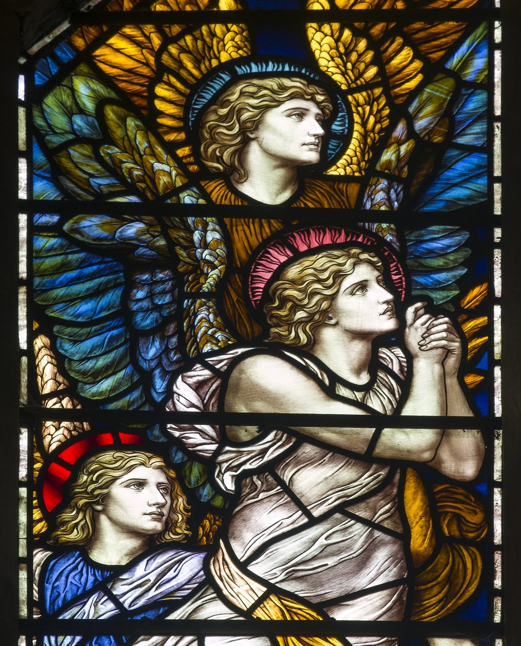 Buckland, St Mary, James Powell & Sons, Henry Holiday, The Barcote Chapel, Praising Angels, 1889 av Henry Holiday