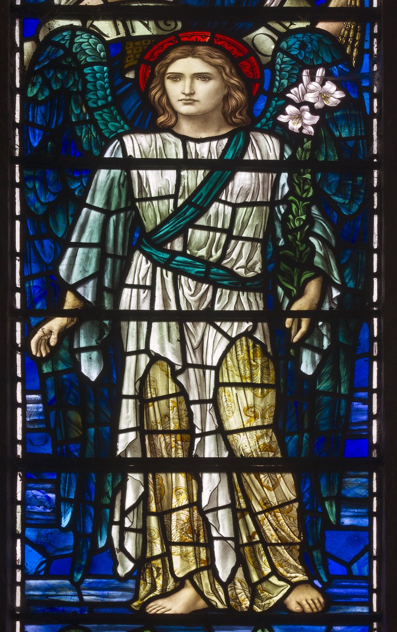 Buckland, St Mary, Lowndes & Drury, Henry Holiday, Erkeengelen Gabriel, 1918 av Henry Holiday