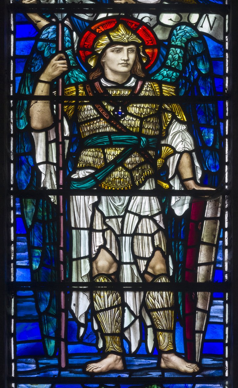 Buckland, St Mary, Lowndes & Drury, Henry Holiday, The Archangel St Michael, 1918 av Henry Holiday