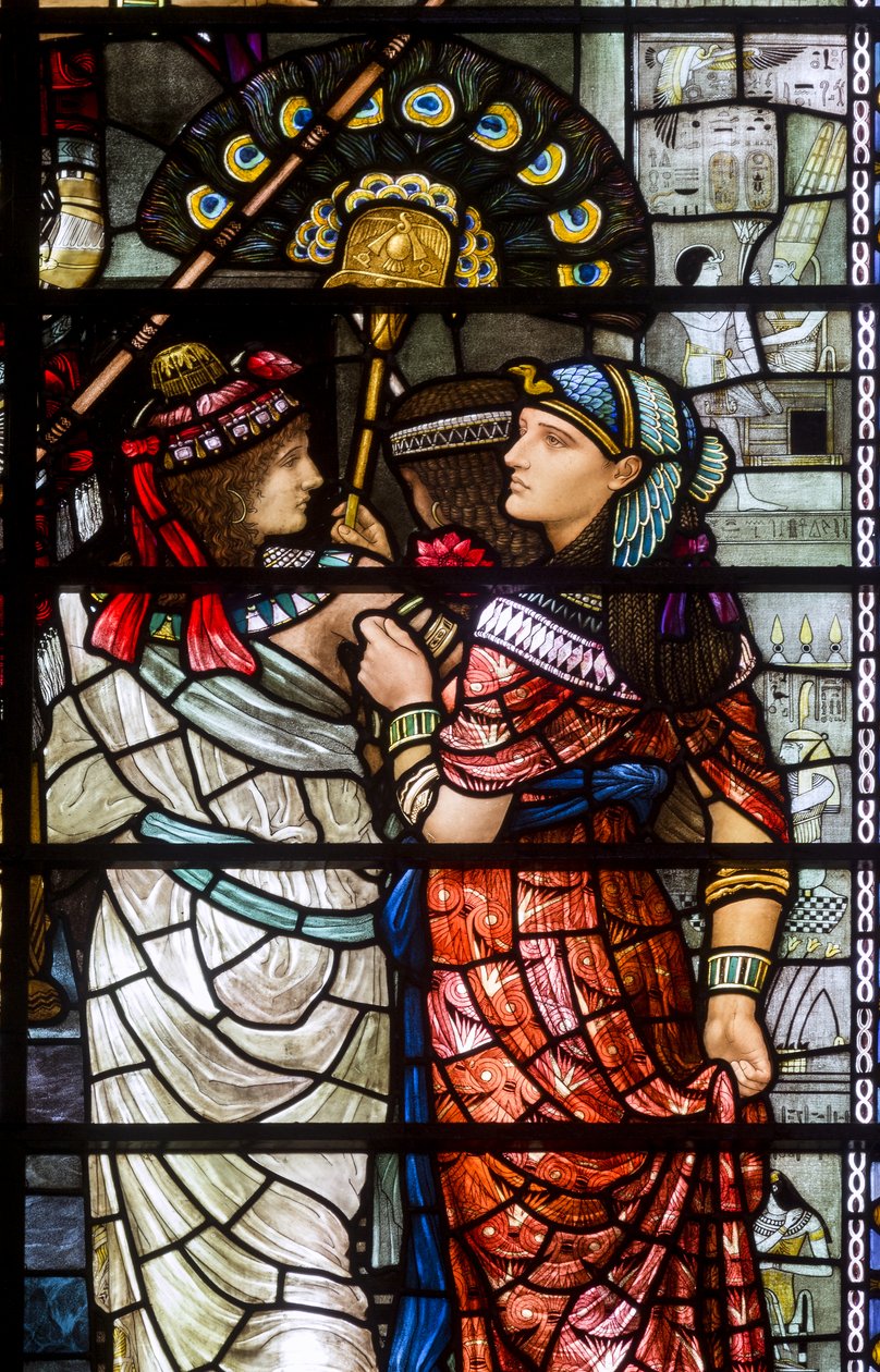 Durham Cathedral, Holday Workshop, Henry Holiday, Moses forlater The Court Of Pharaoh detalj, 1895 av Henry Holiday