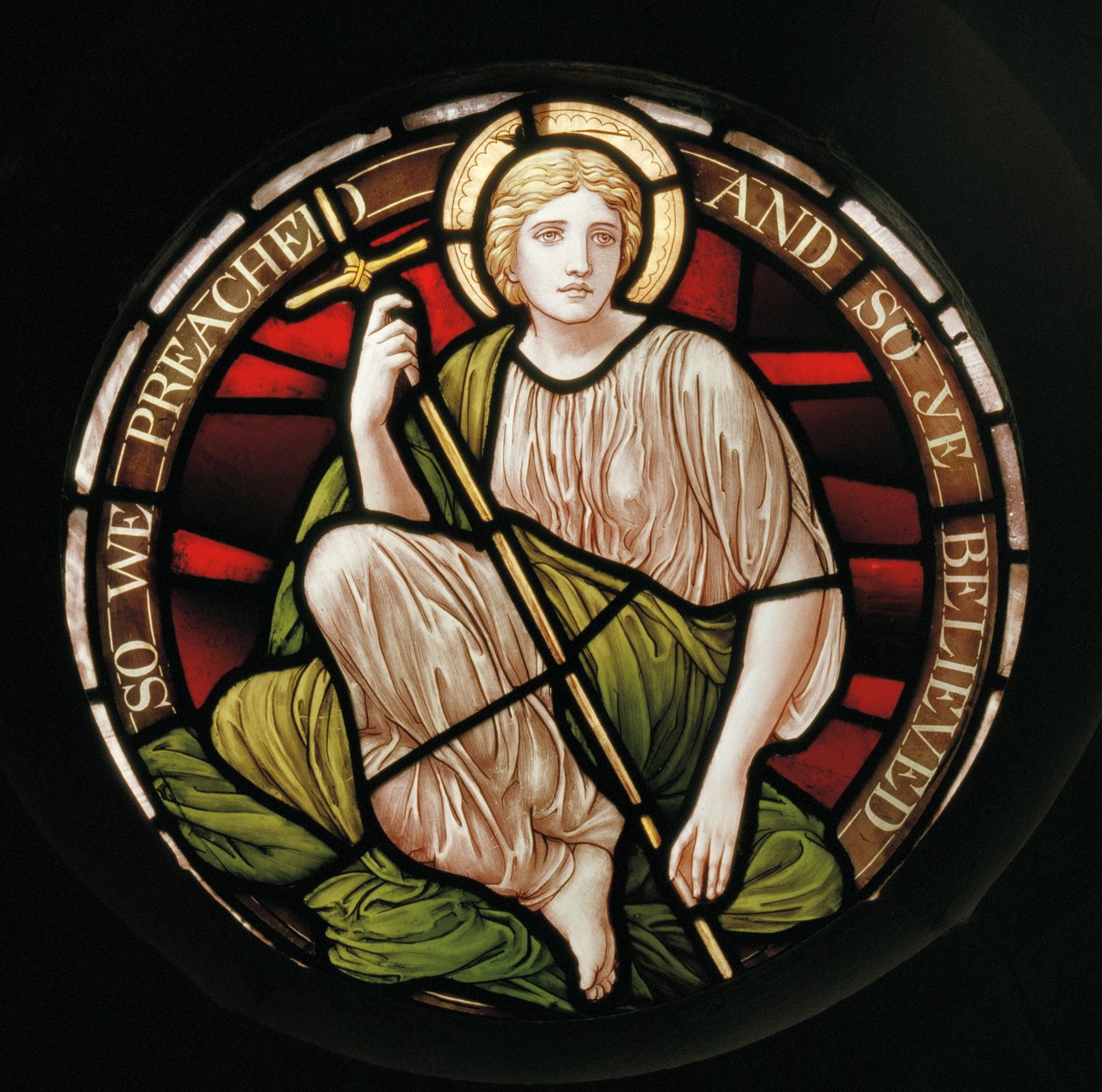 Faith, 1888 (farget glass) av Henry Holiday