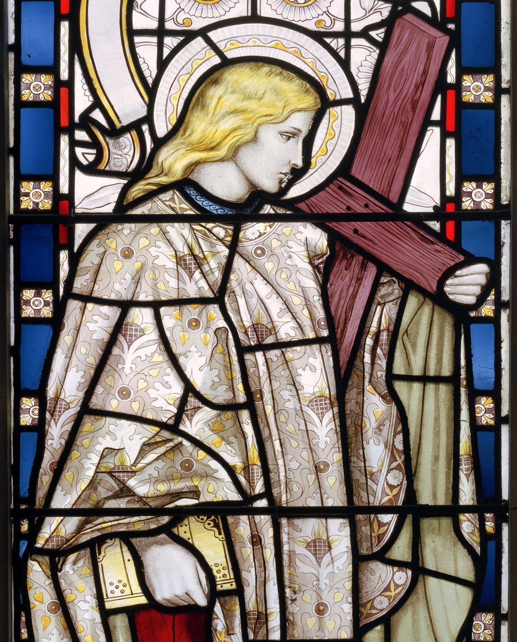 Tro, detalj, 1871 (farget glass) av Henry Holiday
