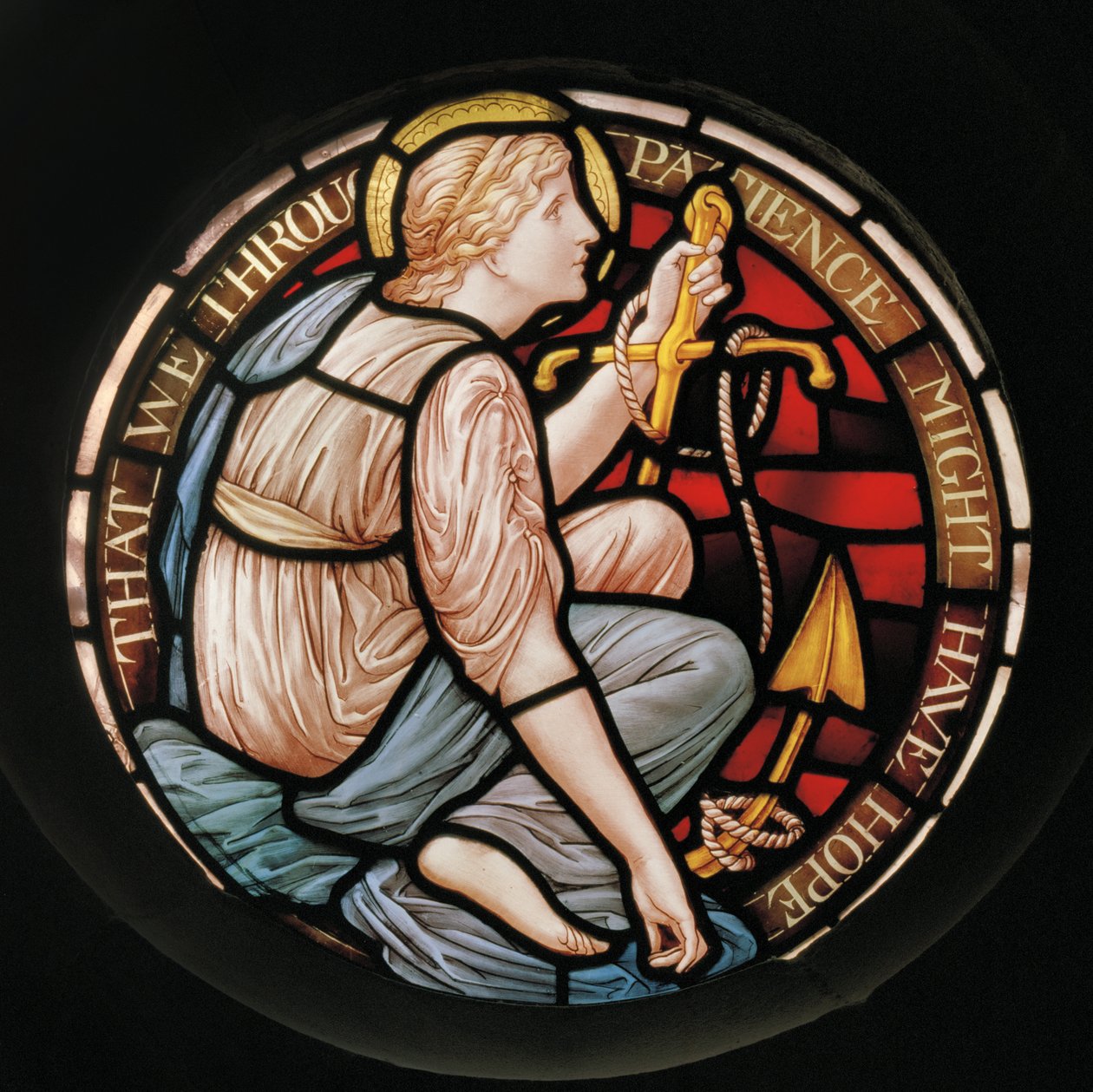 Hope, 1888 (farget glass) av Henry Holiday