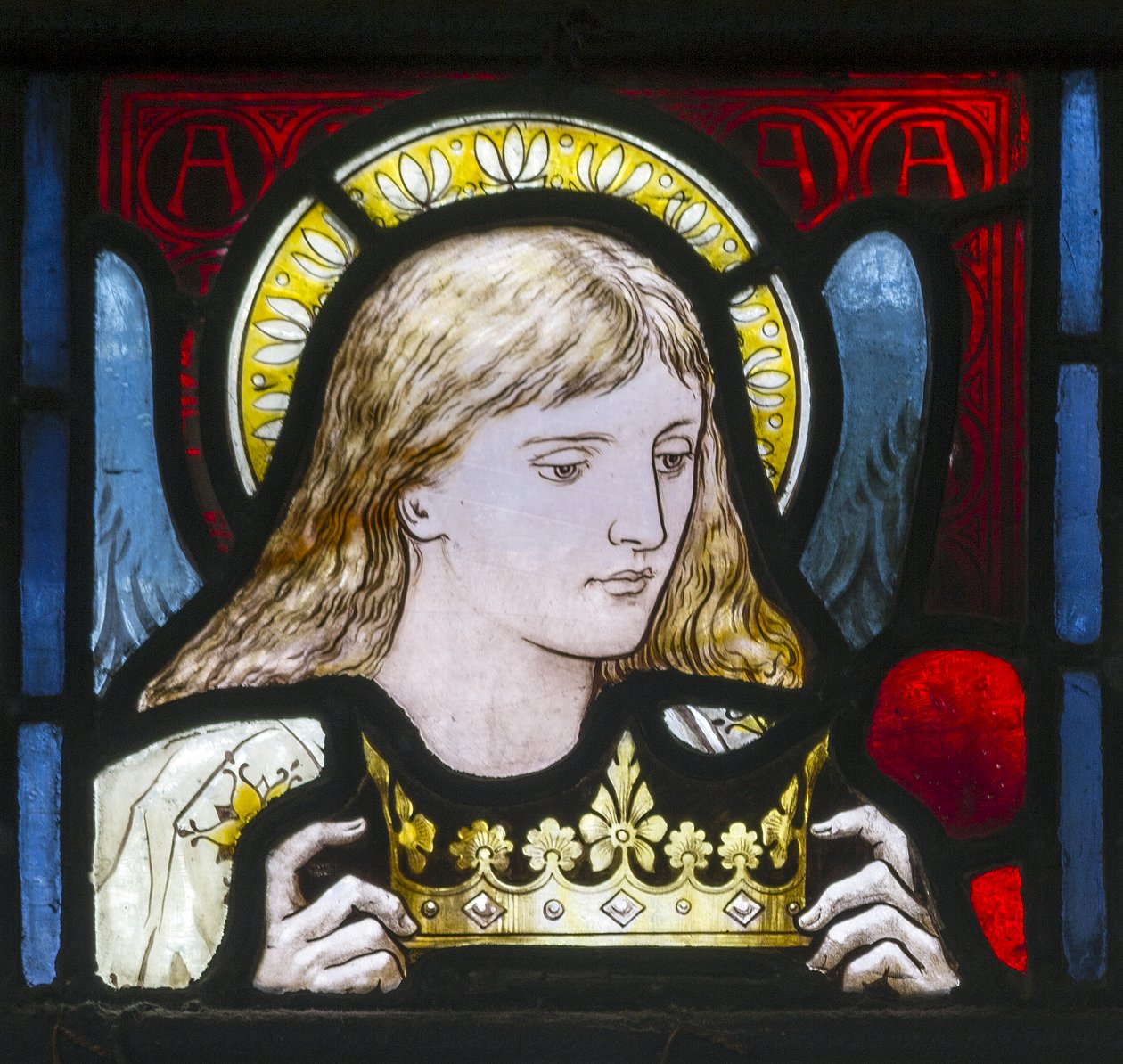 Kirkstall, St Stephen, Heaton Butler & Bayne, Henry Holiday, Head Of A Maiden, ca. 1870 av Henry Holiday