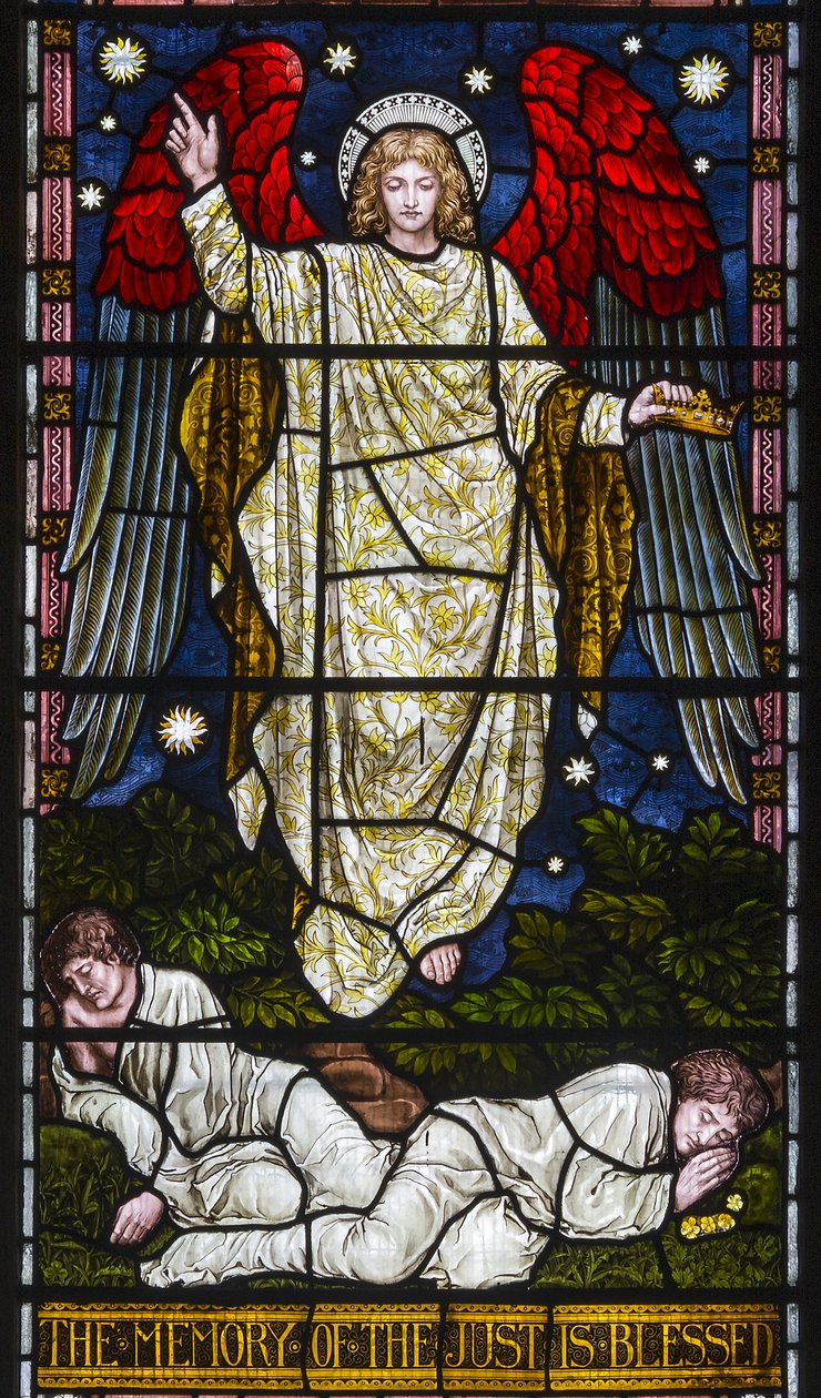 Kirkstall, St Stephen, Heaton Butler & Bayne, Henry Holiday, The Memory Of The Just Is Blessed, Proverbs Chapter 10, Vers 7, ca. 1870 av Henry Holiday