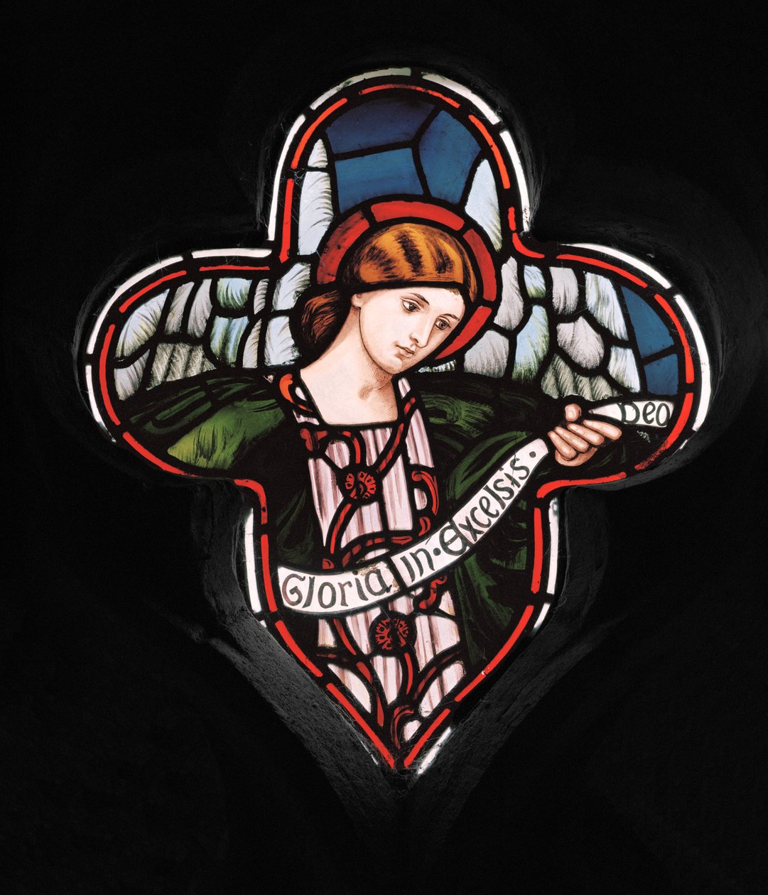 Quatrefoil Angel, 1863 (farget glass) av Henry Holiday