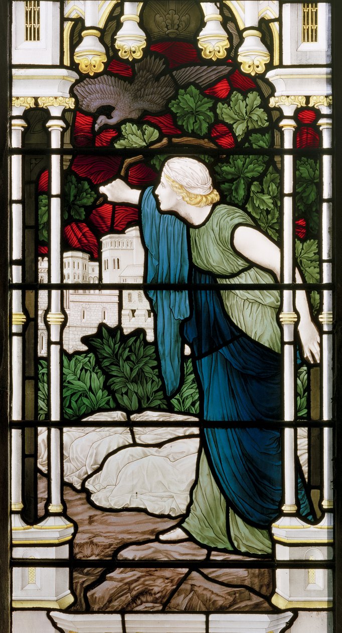 Rizpah, 1881-83 (farget glass) av Henry Holiday