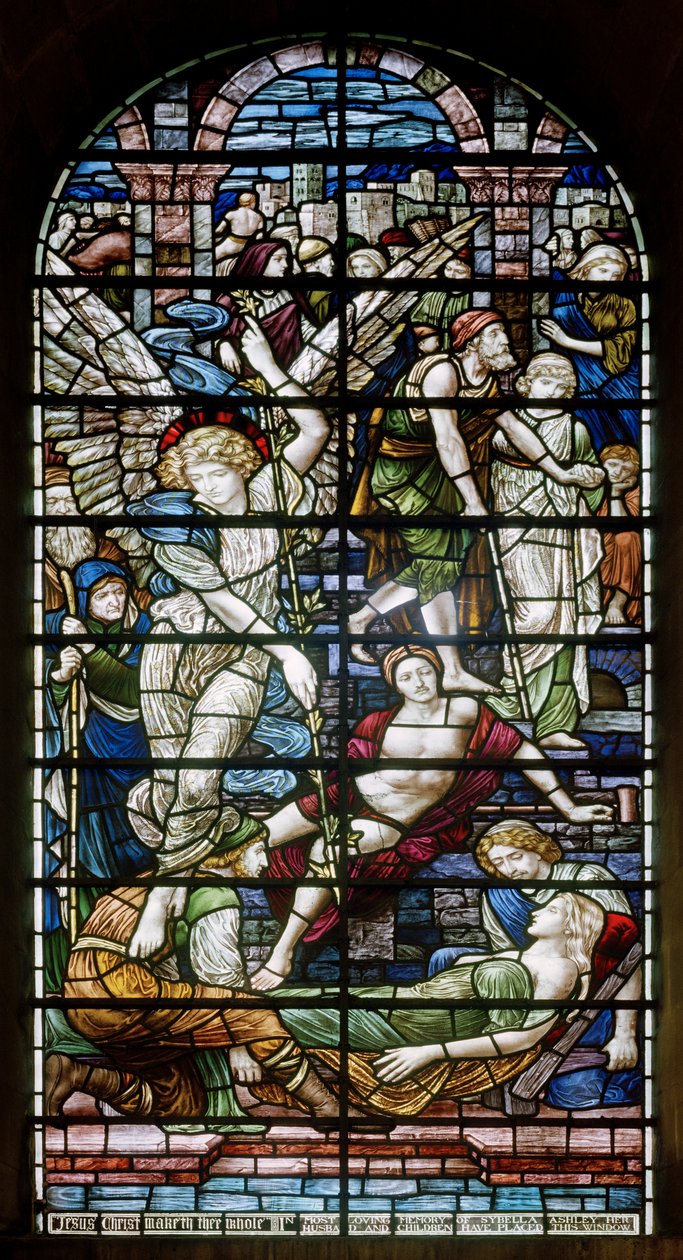 Romsey Abbey, James Powell & Sons, Henry Holiday, The Pool of Bethesda, 1890 av Henry Holiday