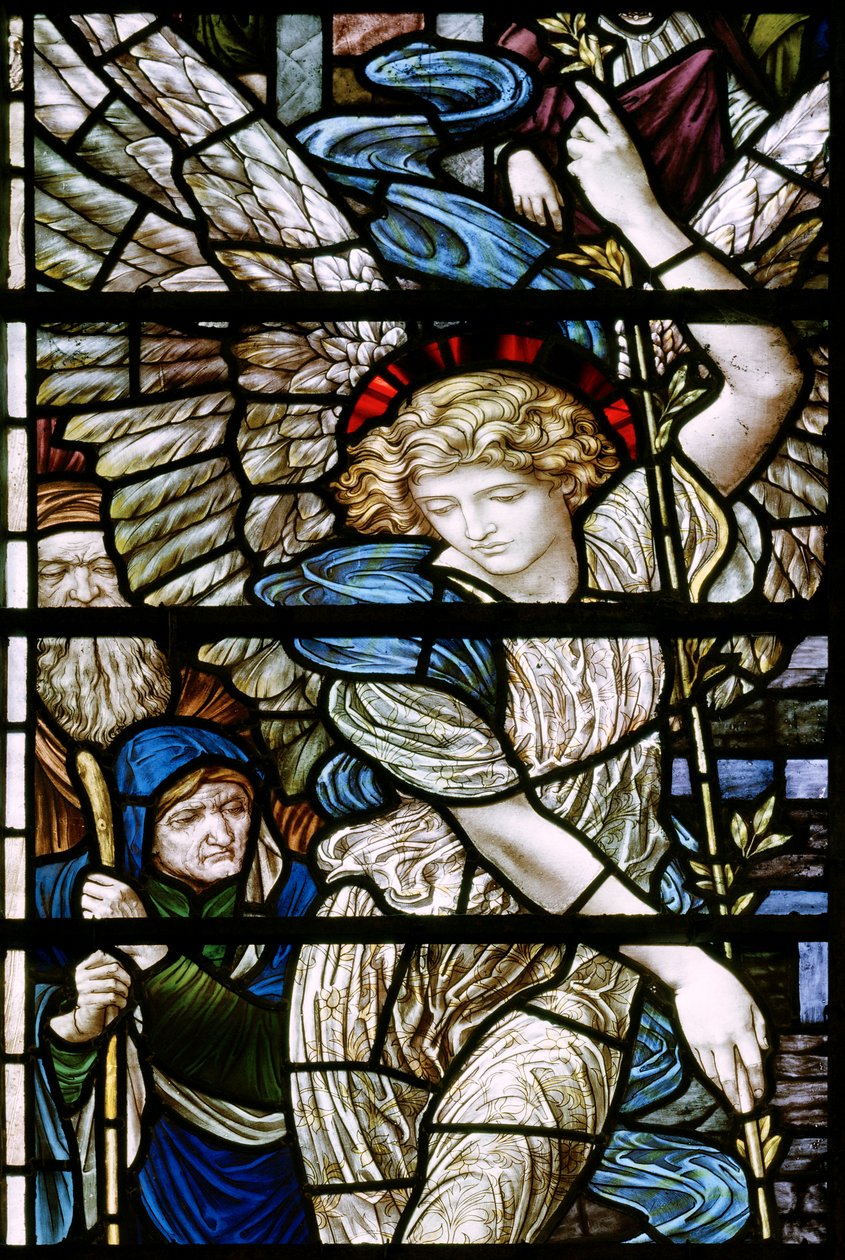 Romsey Abbey, James Powell & Sons, Henry Holiday, The Pool of Bethesda detalj, Angel, 1890 av Henry Holiday