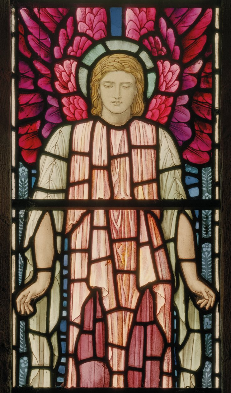 Seraphim Angel detalj, 1897 (farget glass) av Henry Holiday
