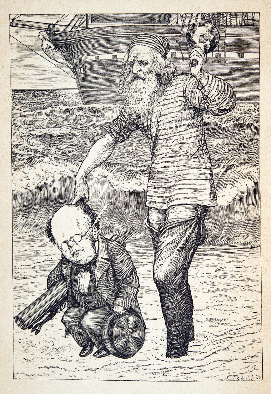 Støtter hver mann på toppen av tidevannet', fra The Hunting of the Snark, an Agony in Eight Fits, av Lewis Carroll, pub. 1876 av Henry Holiday