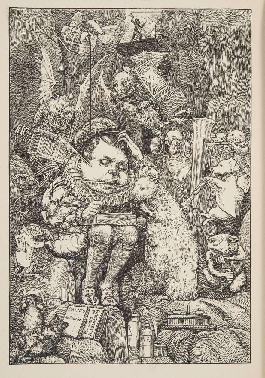 The Beaver brakte papir, portefølje og penner, fra The Hunting of the Snark, an Agony in Eight Fits, av Lewis Carroll, pub. 1876 av Henry Holiday
