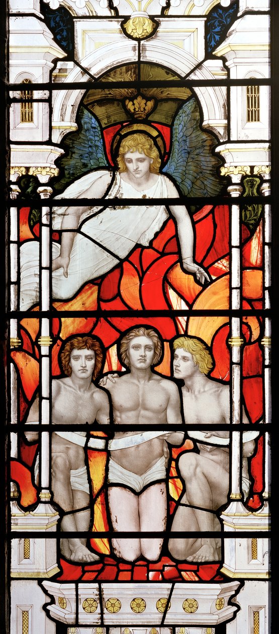 The Fiery Furnace, 1881-83 (farget glass) av Henry Holiday