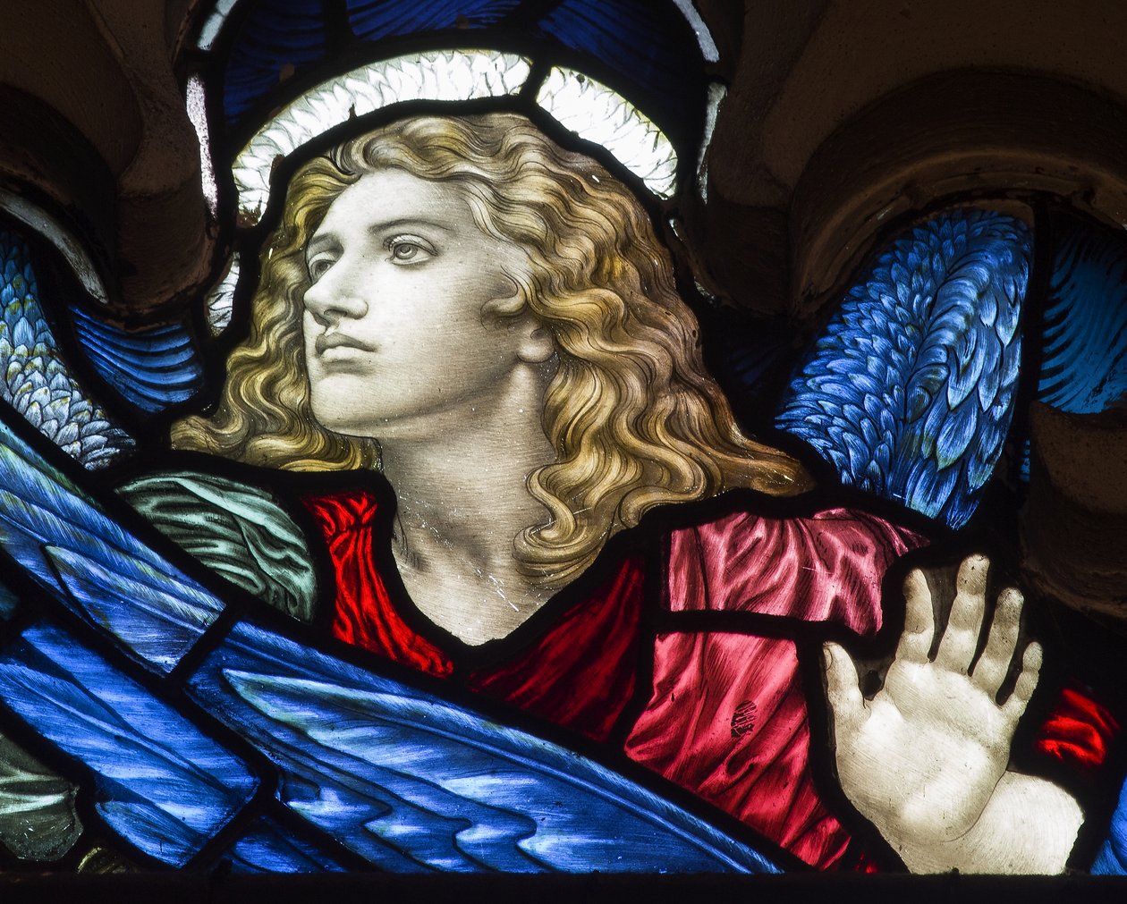 Westminster, St Margaret, James Powell & Sons, Henry Holiday, Head Of An Angel, 1883 av Henry Holiday