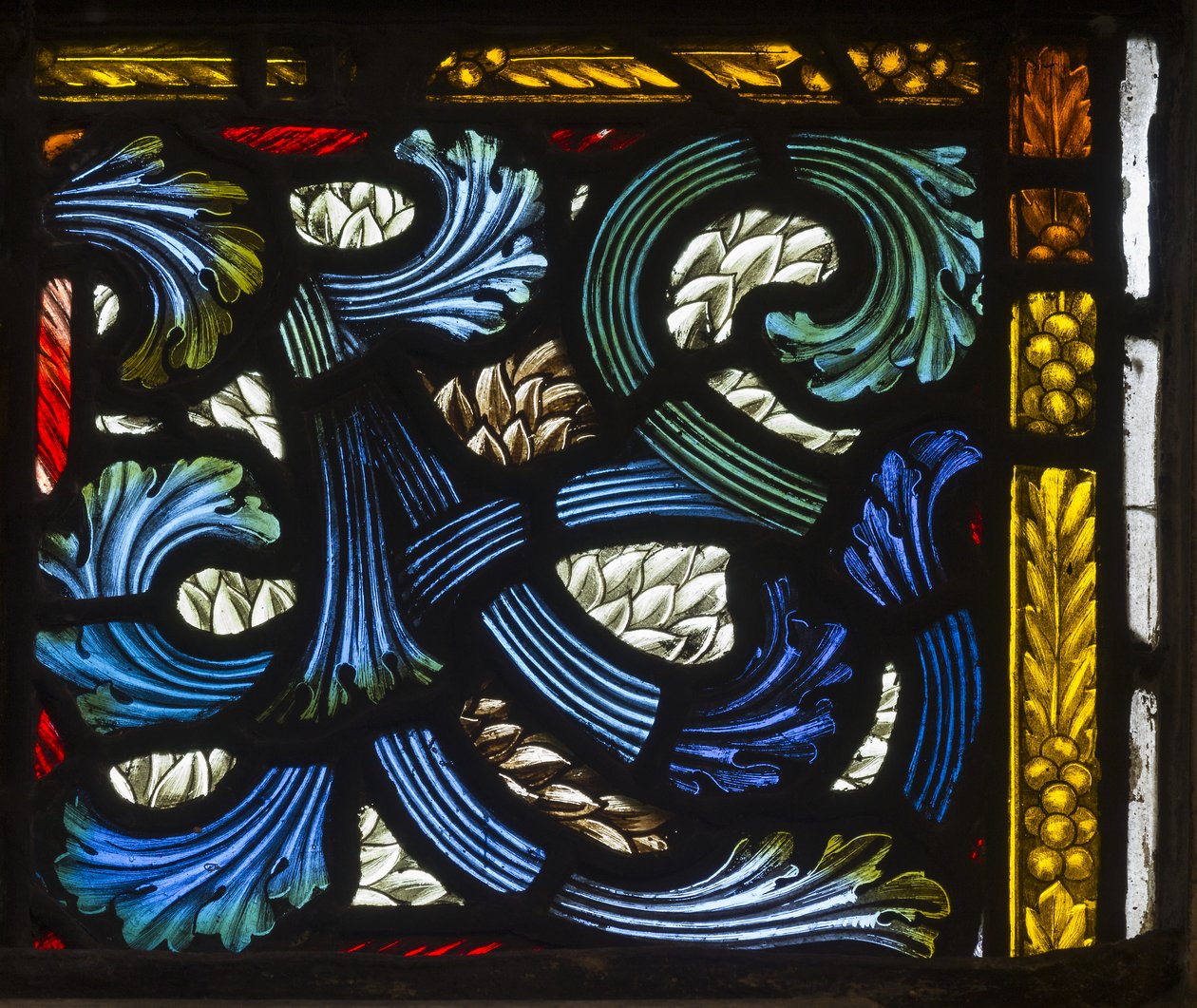 Westminster, St Margaret, James Powell & Sons, Henry Holiday, Mønsterdetalj, 1883 av Henry Holiday