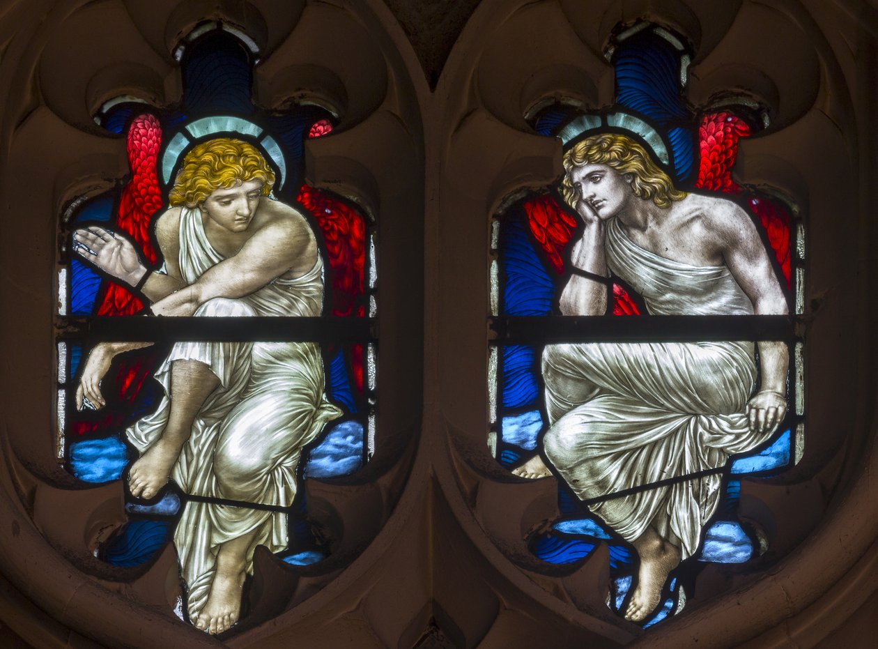 Westminster, St Margaret, James Powell & Sons, Henry Holiday, Tracery Angels, 1883 av Henry Holiday