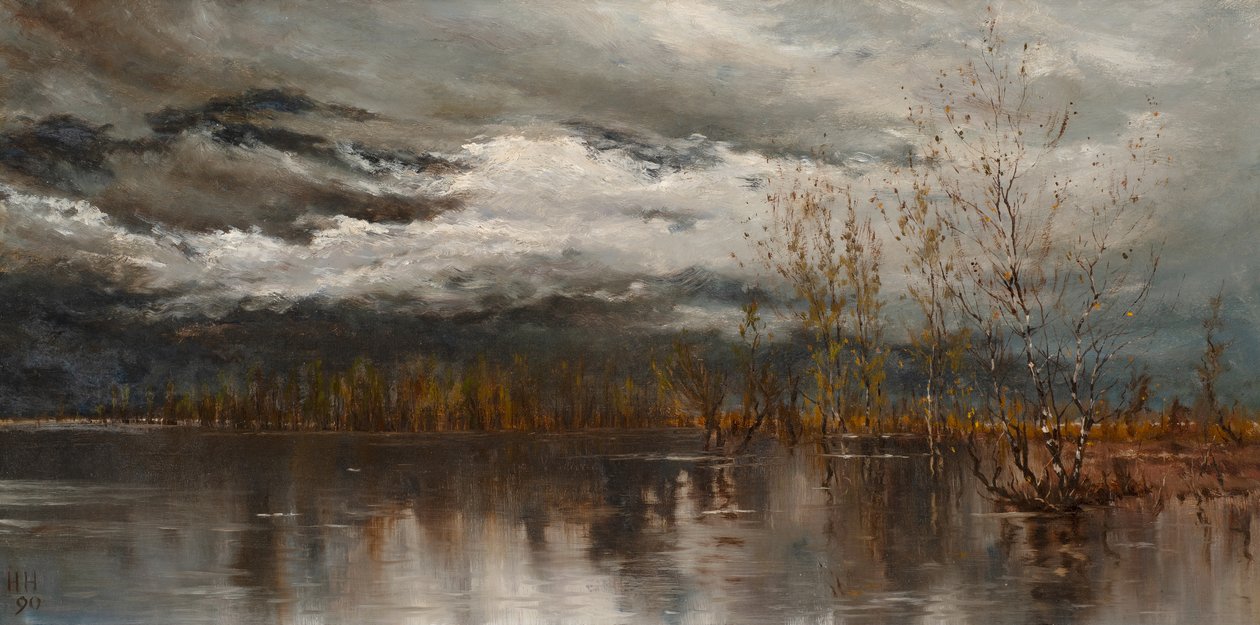 Etter regn, Locarno (olje på lerret) av Henry Howard
