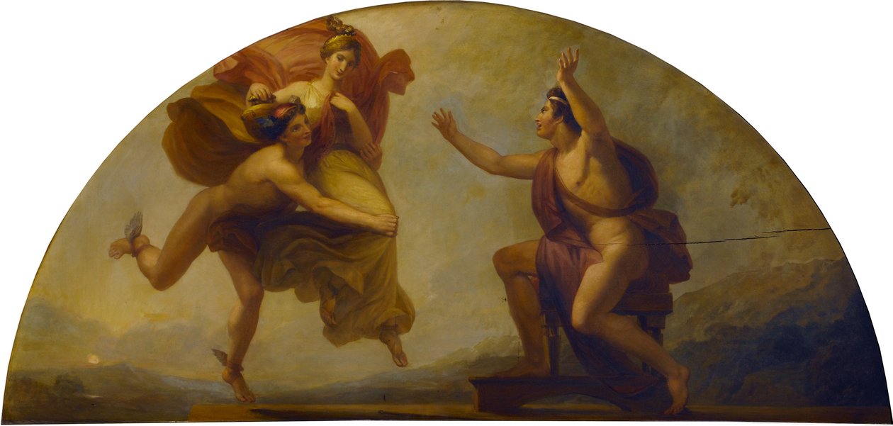 Epimetheus Receiving Pandora, 1834 (olje på mahognipanel) av Henry Howard