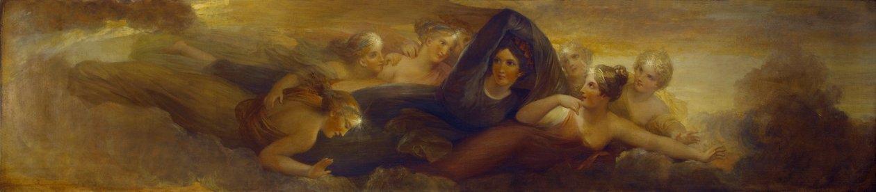 Natt, med Pleiadene, 1834 (olje på mahognipanel) av Henry Howard