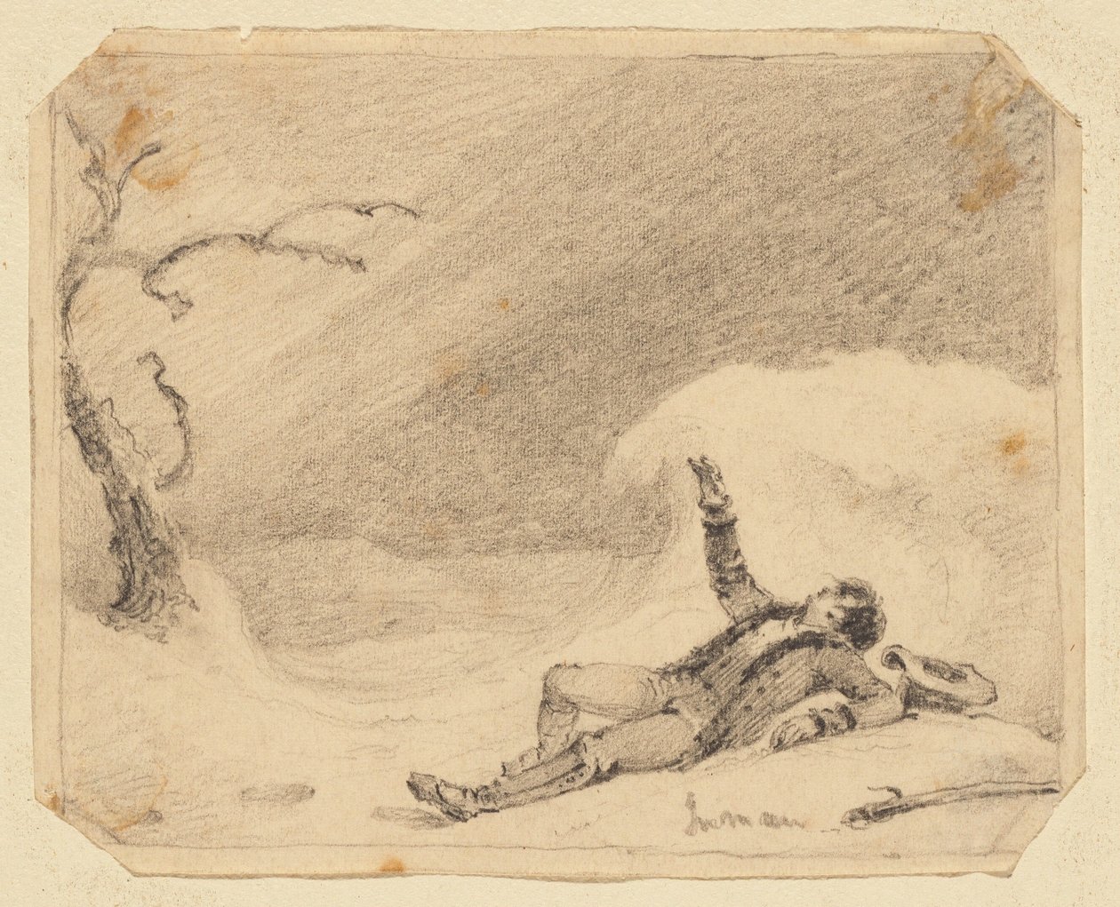 Mann i snø av Henry Inman
