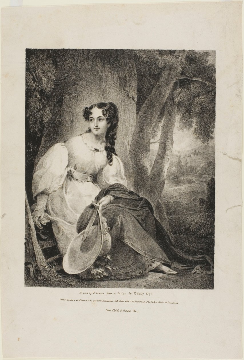 Portrett av fru Henry Inman av Henry Inman