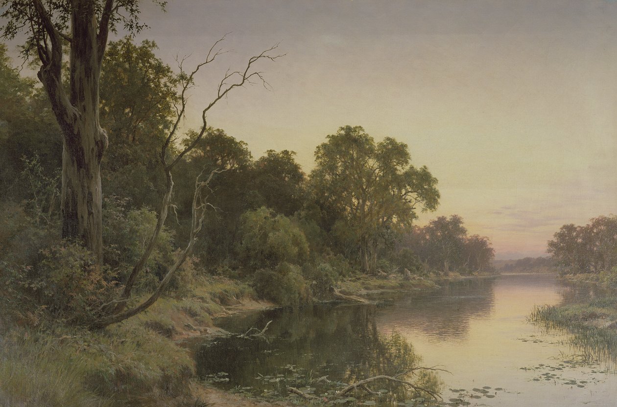 En bakevje av elven Murray av Henry James Johnstone