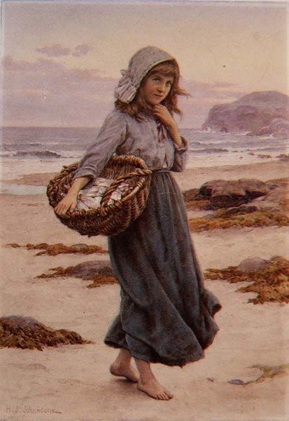 The Fishergirl (akvarell) av Henry James Johnstone