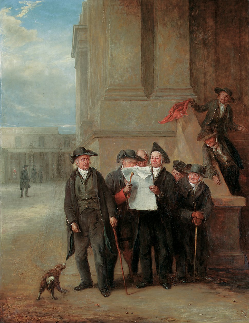 Naval Intelligence: Greenwich Pensionister Reading a Copy of The Times av Henry James Pidding