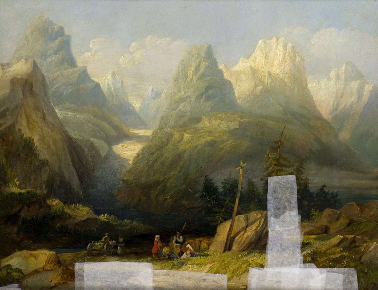 Utsikt over Alpene av Henry John (attr. to) Boddington